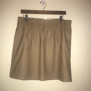 J. Crew Beige / Tan Paper Bag Skirt Size 14